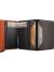 SECRID Slimwallet Matte Truffle & Orange RFID säker plånbok i läder och aluminium 
