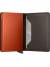 SECRID Slimwallet Matte Truffle & Orange RFID säker plånbok i läder och aluminium 