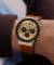TIMEX Q Timex Chronograph 40mm TW2W64400 Kronograf, Datum, Guldtavla, Brunt läderarmband