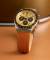 TIMEX Q Timex Chronograph 40mm TW2W64400 Kronograf, Datum, Guldtavla, Brunt läderarmband