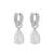 SNÖ of Sweden Drop Örhängen Naomi - Silver Silverpläterad mässing med cubic zirconia-stenar, Nickeltestad