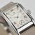 HAMILTON American Classic Ardmore Quartz 19mm H11221914 Fyrkantig, Damklocka, Långt läderarmband, Silver urtavla