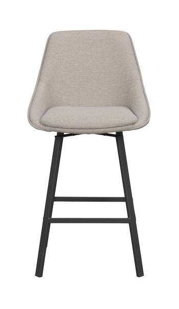 Alison barstol beige tyg/svarta metallben snurr, en produkt av hög kvalitet till bra pris från Ulfåsa möbler
