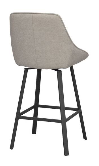 Alison barstol beige tyg/svarta metallben snurr, en produkt av hög kvalitet till bra pris från Ulfåsa möbler