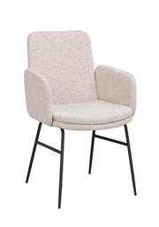 Conklin karmstol ljusbeige tyg/svarta metallben, en produkt av hög kvalitet till bra pris från Ulfåsa möbler