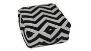 ZIGZAG Puff med handtag, svart/vit, en produkt av hög kvalitet till bra pris från Ulfåsa möbler