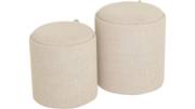 MAIKO Sittpuff/sidobord 2 st grå/beige , en produkt av hög kvalitet till bra pris från Ulfåsa möbler