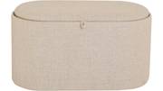 MAIKO Sittpuff/sidobord, oval, grå/beige, en produkt av hög kvalitet till bra pris från Ulfåsa möbler