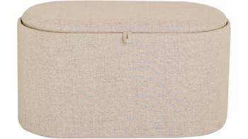 MAIKO Sittpuff/sidobord, oval, grå/beige, en produkt av hög kvalitet till bra pris från Ulfåsa möbler