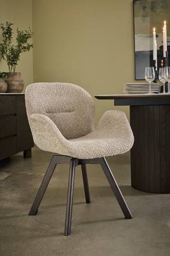 BJERKE Matstol med snurr, tyg beige, en produkt av hög kvalitet till bra pris från Ulfåsa möbler