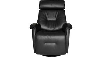 Hjellgjerde recliner, svart skinn, en produkt av hög kvalitet till bra pris från Ulfåsa möbler