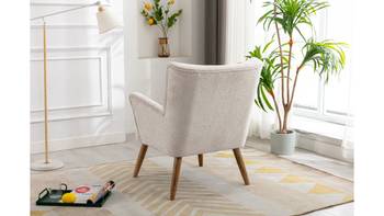 MARIO Fåtölj i tyg boucle Cream, en produkt av hög kvalitet till bra pris från Ulfåsa möbler