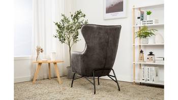 MELKER Fåtölj i grått tyg, en produkt av hög kvalitet till bra pris från Ulfåsa möbler