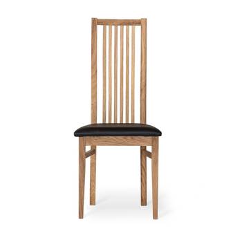 Matstol oljad ek sits klädd läder Madras svart, en produkt av hög kvalitet till bra pris från Ulfåsa möbler