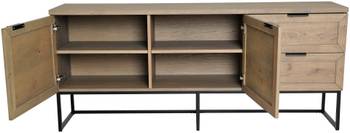 ZION Sideboard i grå oljad ekfaner, en produkt av hög kvalitet till bra pris från Ulfåsa möbler