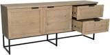 ZION Sideboard i grå oljad ekfaner, en produkt av hög kvalitet till bra pris från Ulfåsa möbler