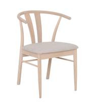 JIVE Matstol i vitoljad ek,beige tygsits, en produkt av hög kvalitet till bra pris från Ulfåsa möbler