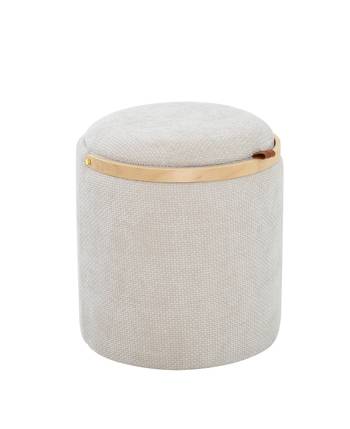 LYKKE Puff beige med trähandtag, en produkt av hög kvalitet till bra pris från Ulfåsa möbler