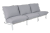 Blixt byggbar trädgårdssoffa påbyggnadsdel vit / grå, en produkt av hög kvalitet till bra pris från Ulfåsa möbler