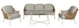 Olivia lounge soffa 3+1+1 med bord twist/vit/beige inkl allväders dynor, en produkt av hög kvalitet till bra pris från Ulfåsa möbler