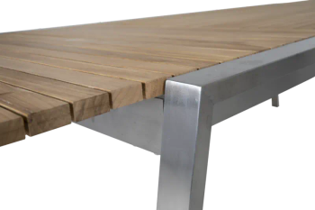 Naos matbord Rostfritt stål/teak, en produkt av hög kvalitet till bra pris från Ulfåsa möbler