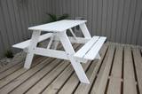 Picknickset med bord 80*40 cm, vit, en produkt av hög kvalitet till bra pris från Ulfåsa möbler