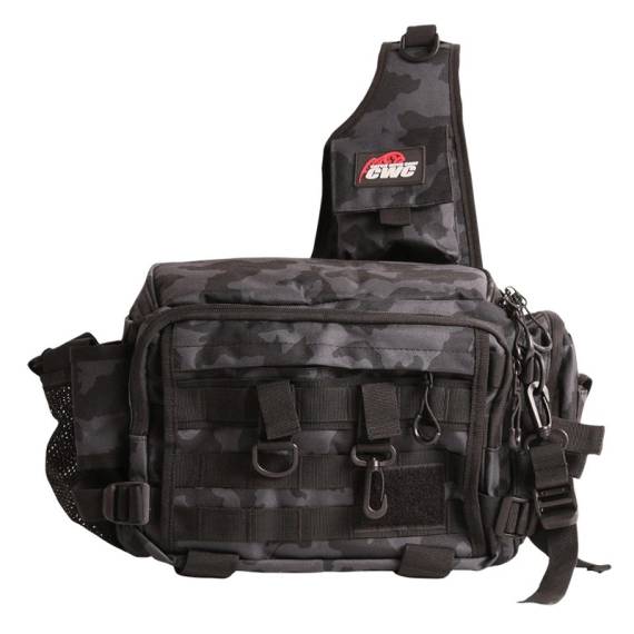 CWC Shoulder Bag fiskeväska med axelrem, håvhållare och smart förvaring för streetfisk