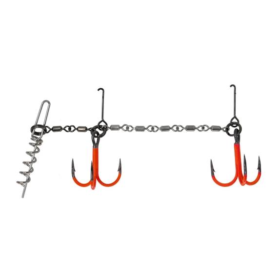 VMC Double Pike Chain UV stinger tackel med dubbla krokar och UV-detaljer för gäddfiske