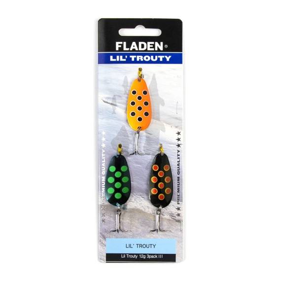 Fladen Lil Trouty skedar  12 g i 3-pack för öringfiske i sjö och strömmande vatten
