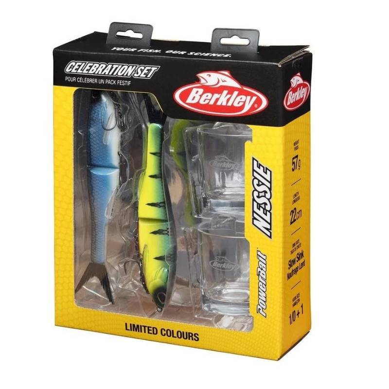 Berkley PowerBait Celebration Set Nessie 22 cm mjukbeten med kraftig paddelstjärt 