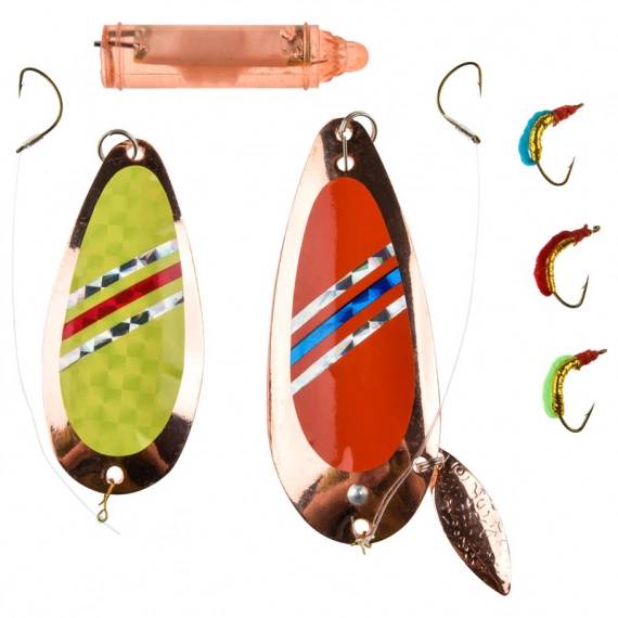 IFISH Viking Multi-Pack Pimpel Röding – komplett betespaket med blänke, balansare och räkor för isfiske efter röding