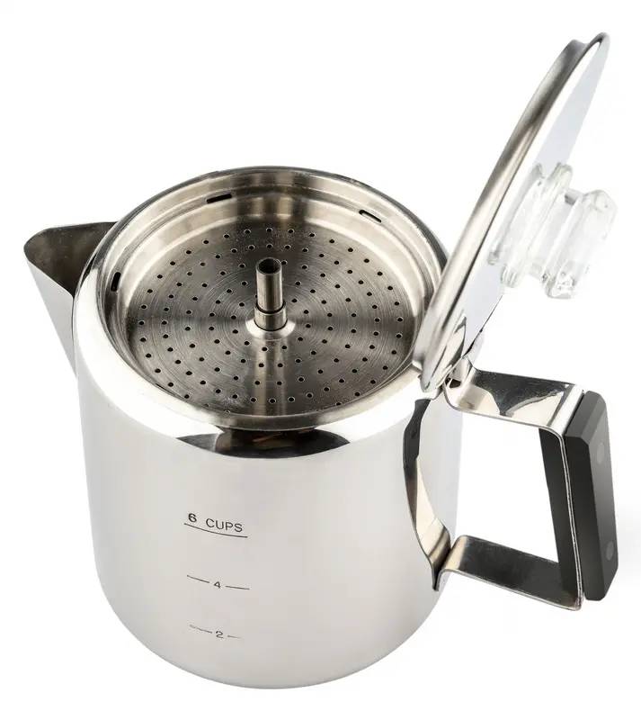 IFISH perkulator 6-koppar för kaffe över öppen eld vid isfiske