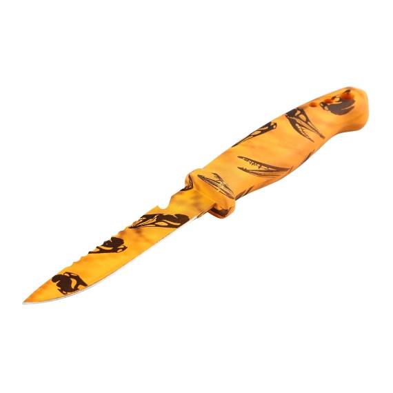 IFISH Allroundkniv – fiske- och friluftskniv med rostfritt blad, tandad rygg och ergonomiskt handtag