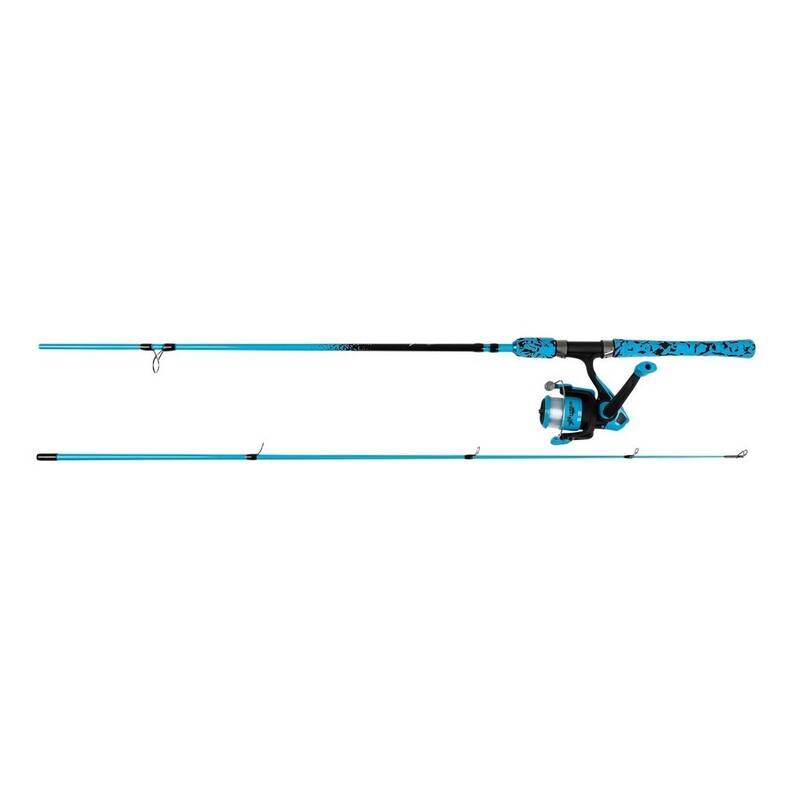 IFISH X-Wand 5' fiskeset med 150 cm glasfiberspö, inkapslad rulle och påspolad lina för barn och unga fiskare.