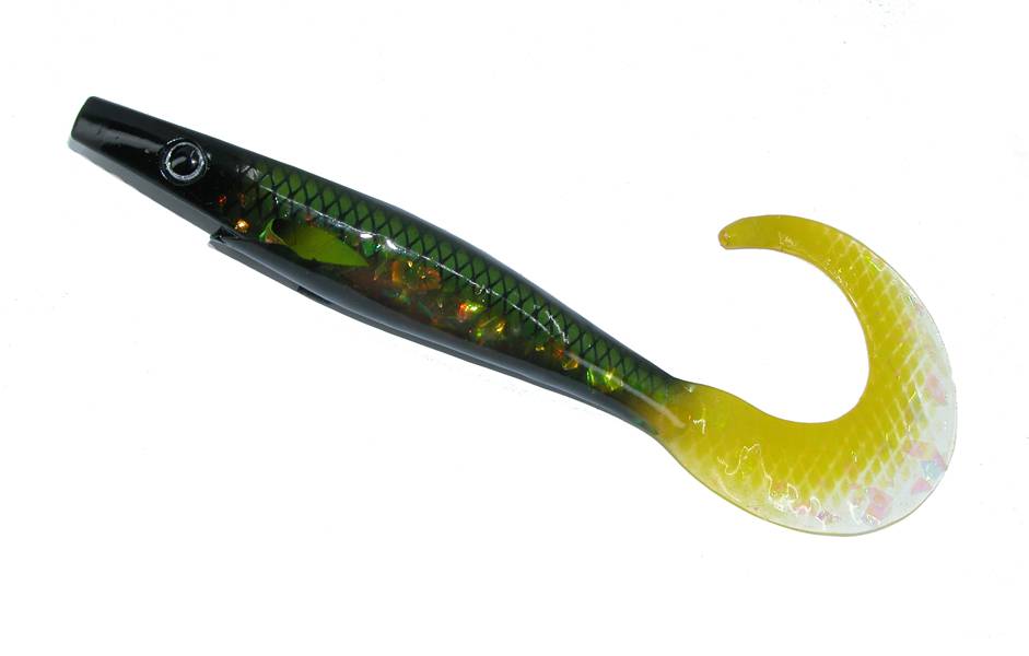 Pig Tail Jr G5 23 cm 40 g Kryptonit gäddjigg med curlytail