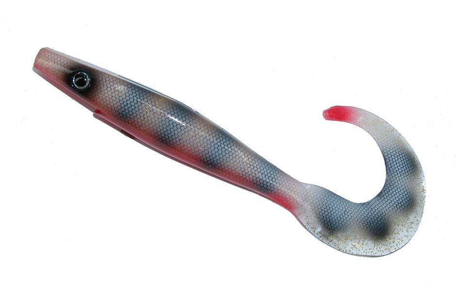 Pig Tail Jr G5 23 cm 40 g Spöket gäddjigg med ljus curlytail