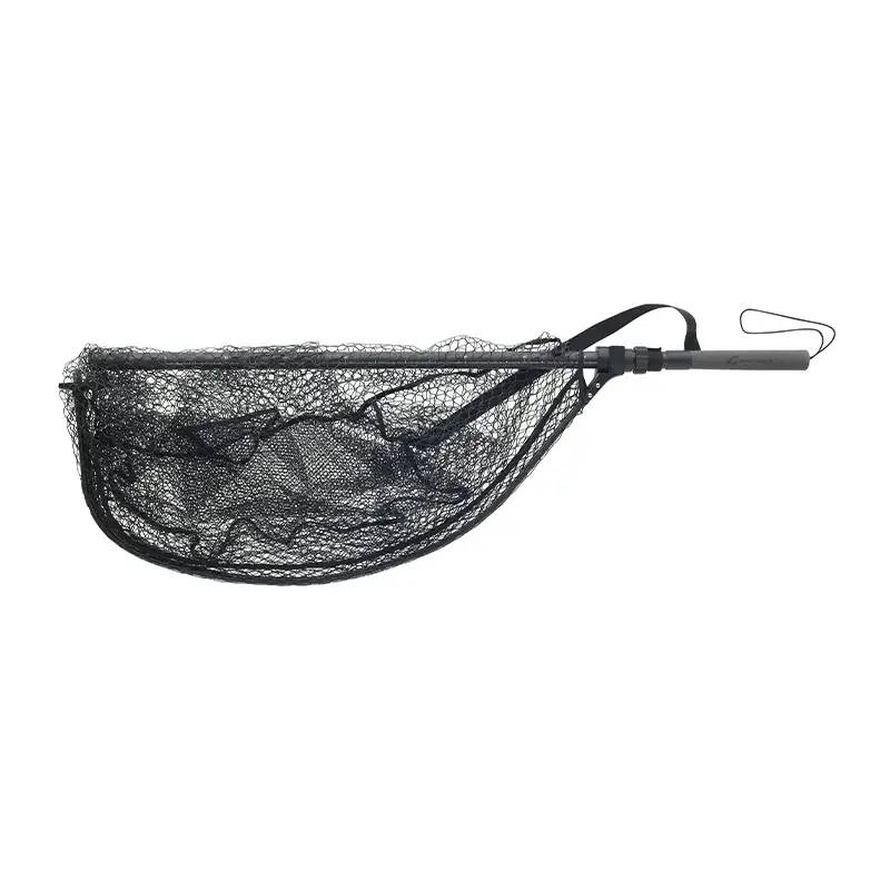 Daiwa PX Carbon Folding Net Tele XL håv i kolfiber med teleskopiskt skaft och stort gummerat nät 85 x 75 cm