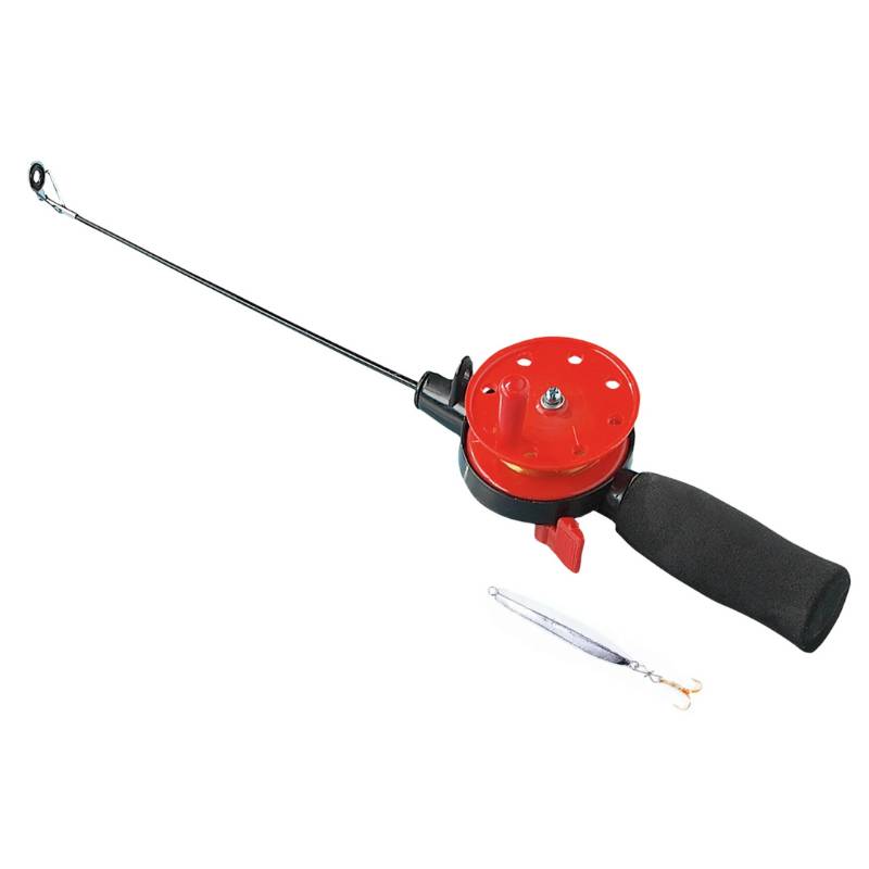 Pimpelset Midi med 36 cm pimpelspö, 30 meter lina 0.20 mm och vertikalpirk för isfiske