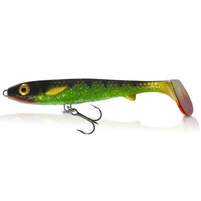 Flatnose Shad 12cm 3-pack med inbyggd rigg shadjigg för abborre och gös med realistisk gång