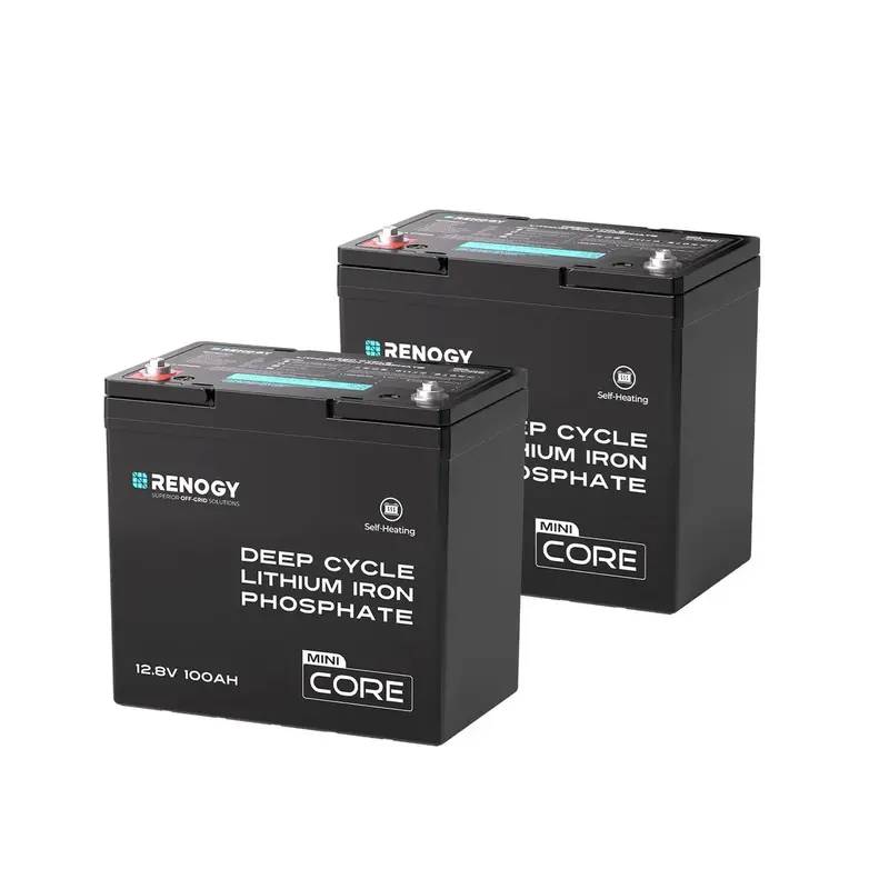 Renogy Core Mini 12.8V 100Ah LiFePO4 litiumbatteri med uppvärmning