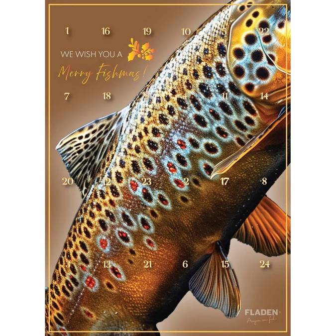 Fladen Julkalender Fiske 5.0 Premium med 24 luckor och fiskebeten