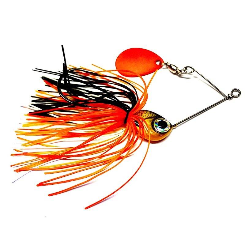 Armada Eyespinner 14 g med roterande spinnarblad och tydligt 3D-öga, designad för att locka abborre och andra predatorer med vibrationer och reflexer.