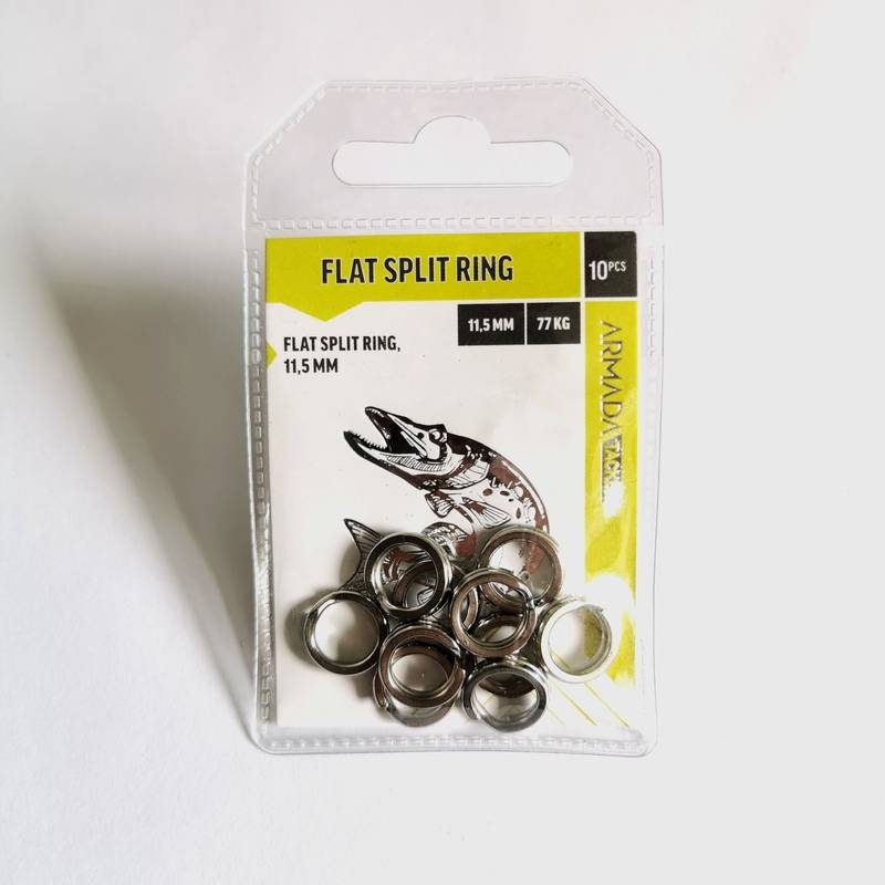 Platta och robusta split rings från Armada i metall, framtagna för predatorsäkra betesriggar och uppgraderingar av wobblers och drag.