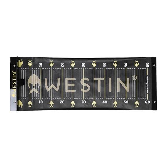 Westin Pro Measure Mat – mätmatta för sportfiske. Vattentålig och lätt att rulla ihop, perfekt för att mäta fångad fisk.