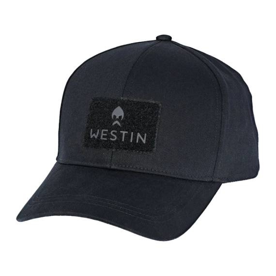 Westin Badge Cap Jet Black – stilren fiskekeps i svart med Westin-logotyp