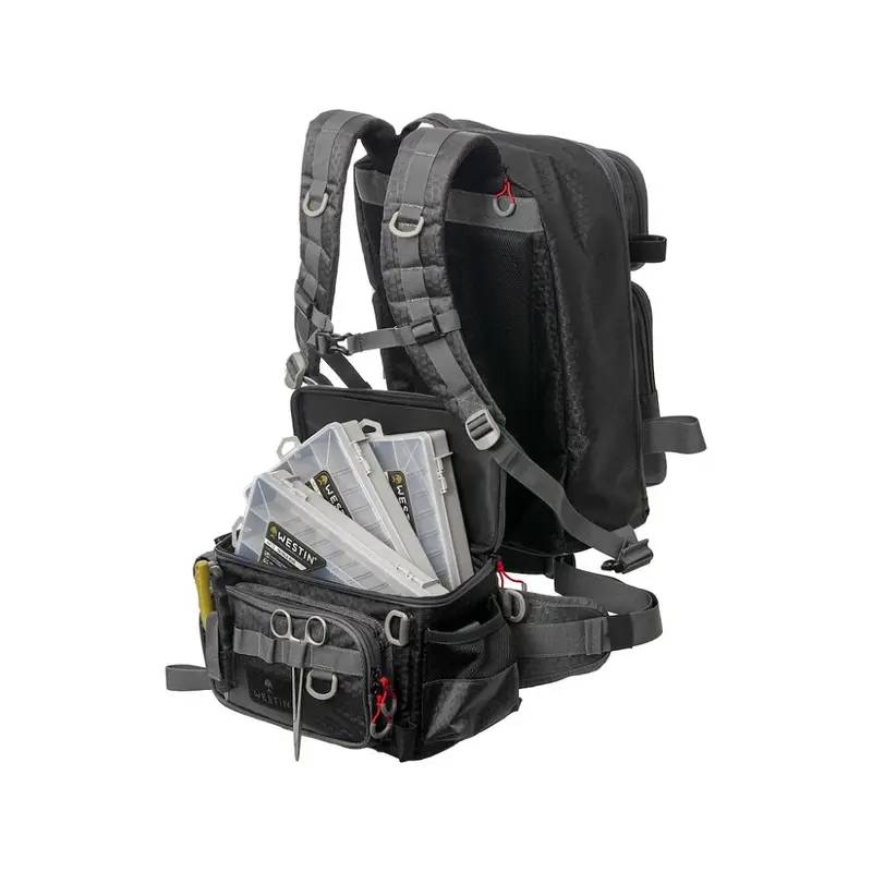 Westin W4 3-in-1 Master Backpack XL Titanium Black med 3 betesboxar