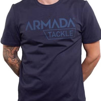 Armada T-Shirt Blue blå t-shirt med Armada-logotyp för sportfiske, fritid och vardagsanvändning.