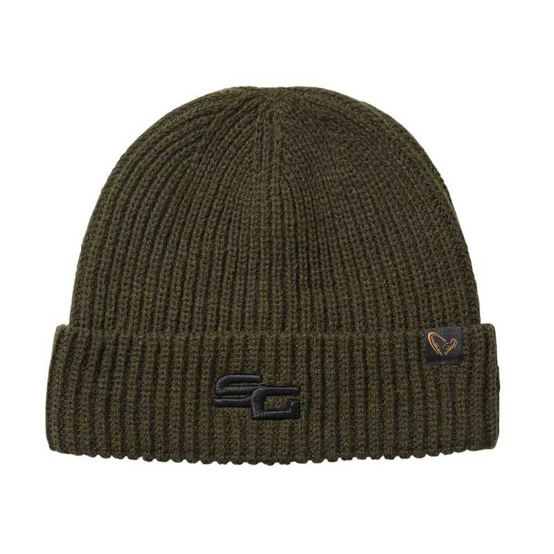 Savage Gear Wool Mix Beanie grön mössa i ullblandning anpassad för fiske och utomhusbruk.