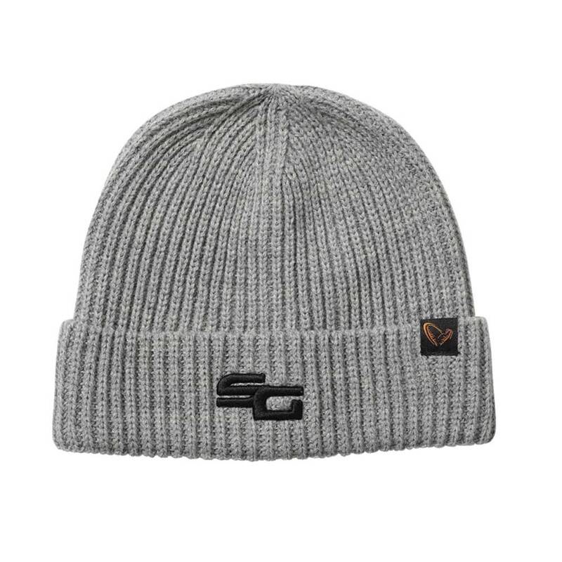 Savage Gear Wool Mix Beanie grå mössa i ullblandning anpassad för fiske och utomhusbruk.