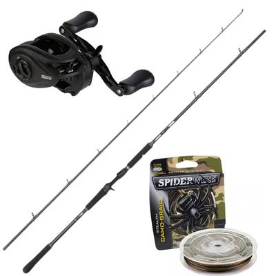 Abu Garcia Beast X 40-140g combo med Max5 300 LP lågprofilrulle och påspolad flätlina för gäddfiske